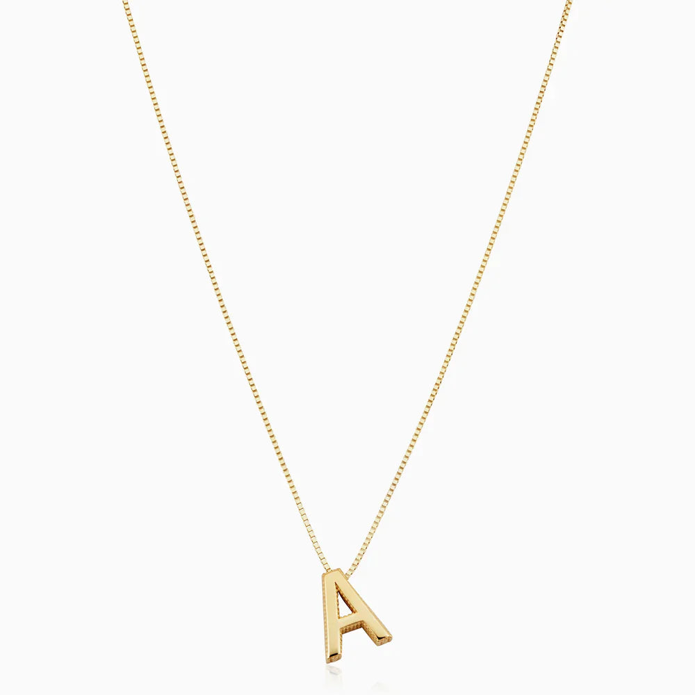 Love letter initial necklace - Gold