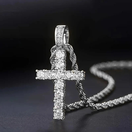 Cross necklace | White Gold