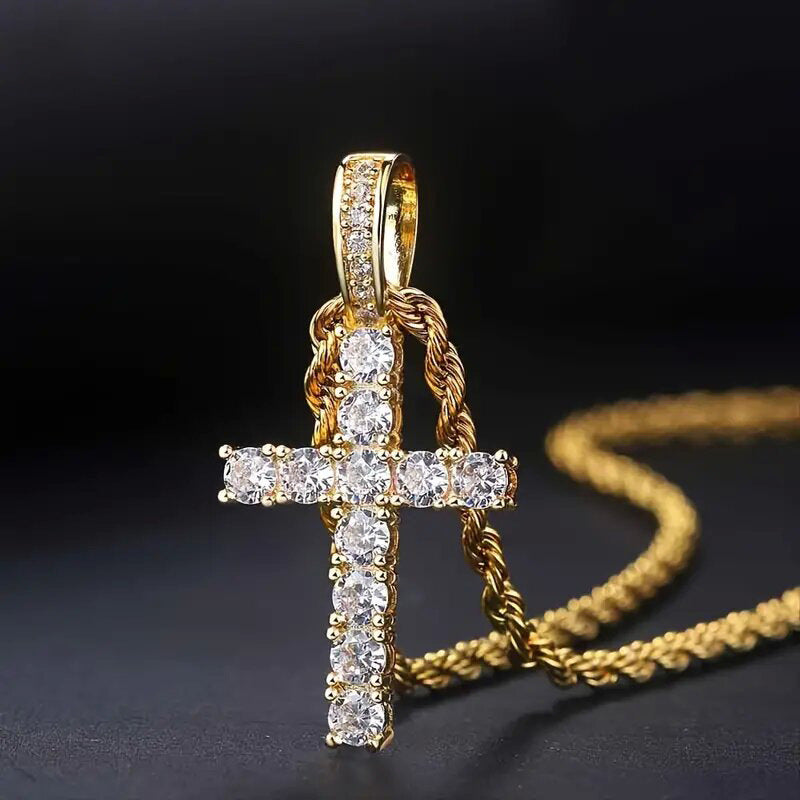 Cross necklace | White Gold