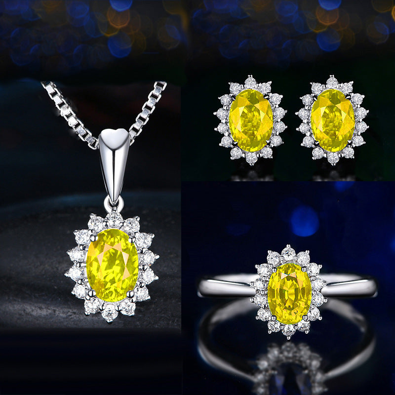 Sophia Fleurane Blue Set | White Gold