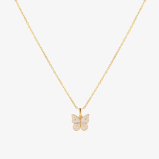 Radiant Butterfly Necklace | Gold