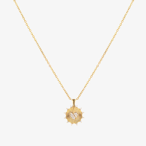 Sunray Love Necklace | Gold